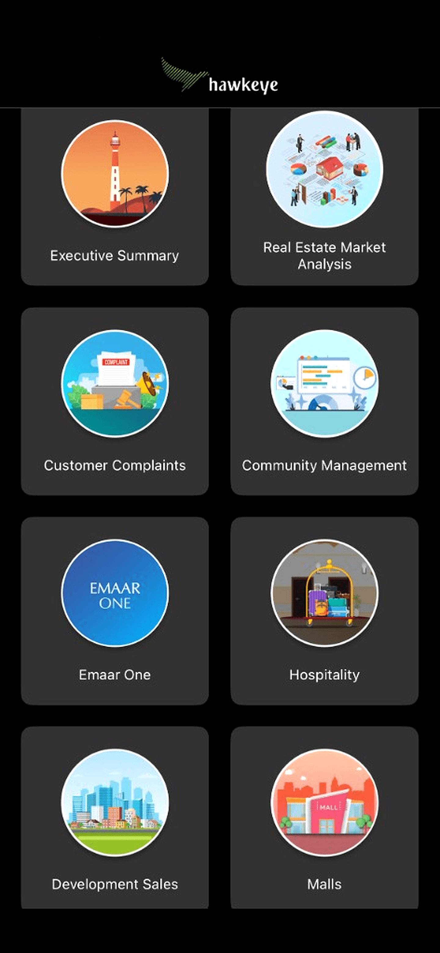 Hawkeye mobile interface