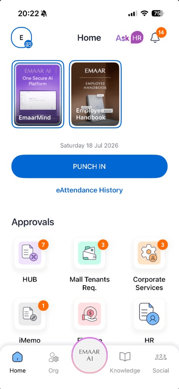 Omni Central mobile interface